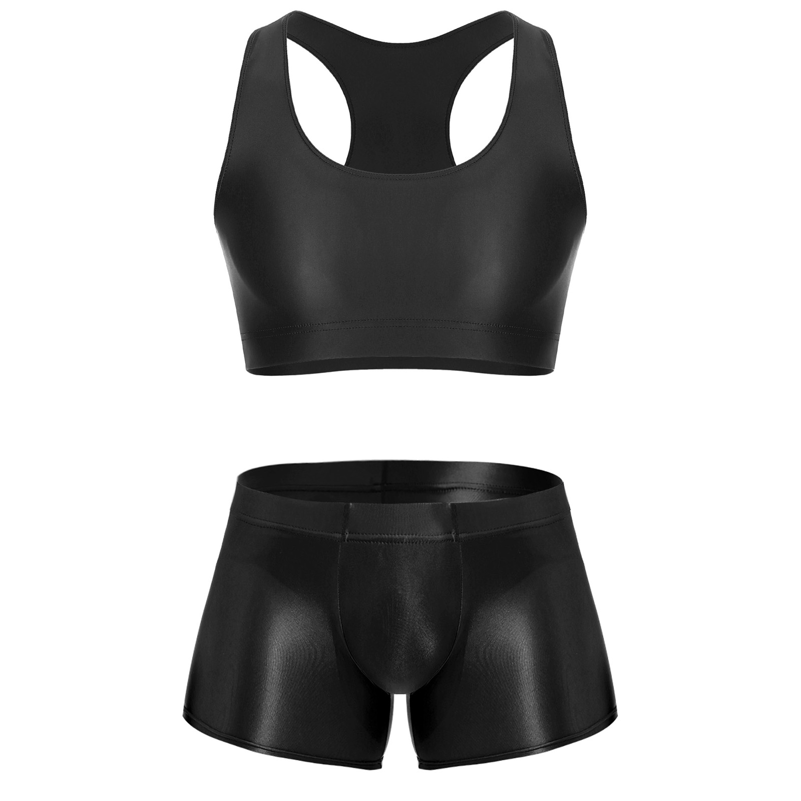 Men Glossy Stretchy Fitness Ou - Fitness & Nutrition Lab Zapopan 评论和价格